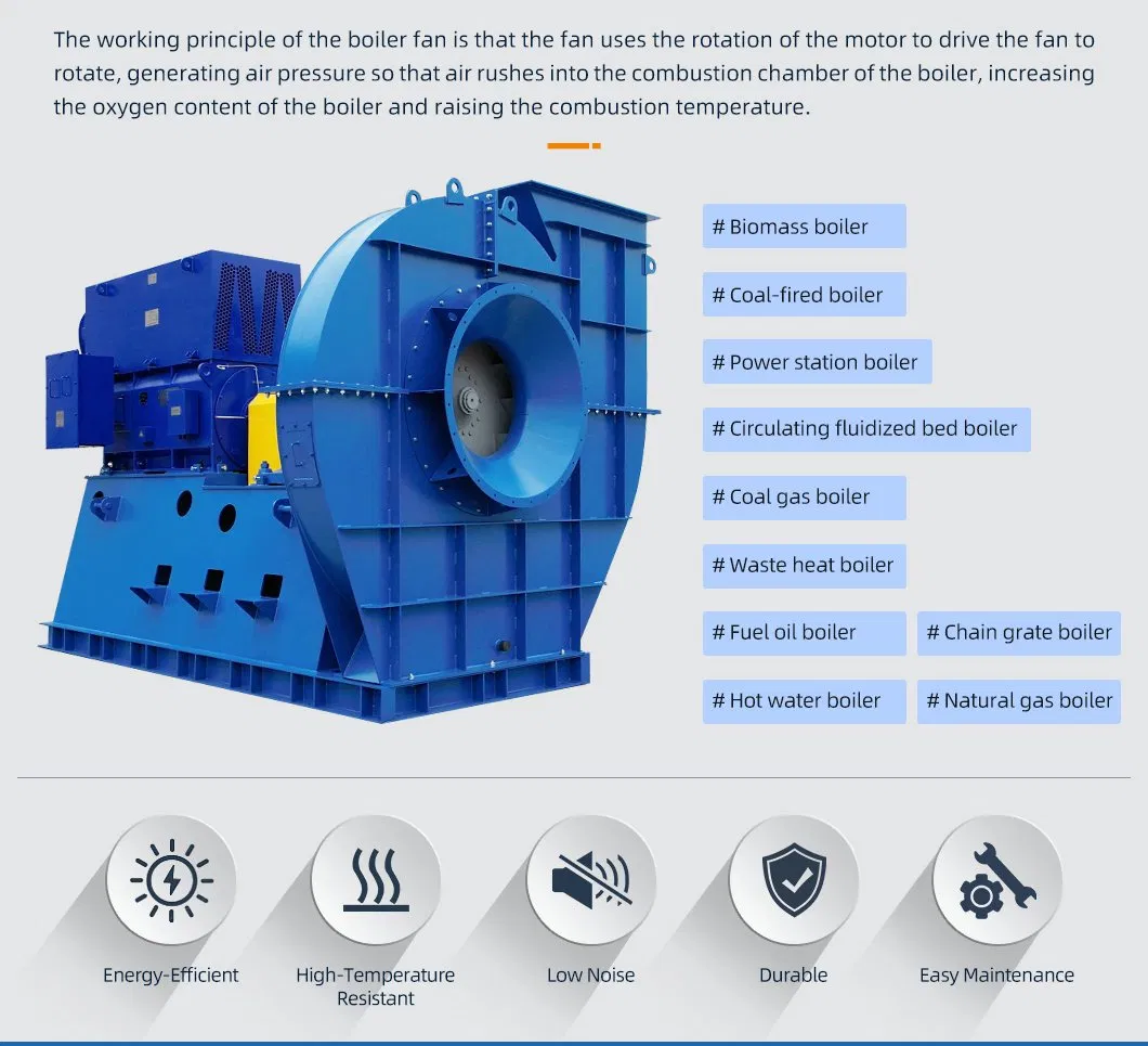 Customize Large Flow Low Noise Kiln Blowers Induced Draft Fans Smoke Exhaust Fans 1