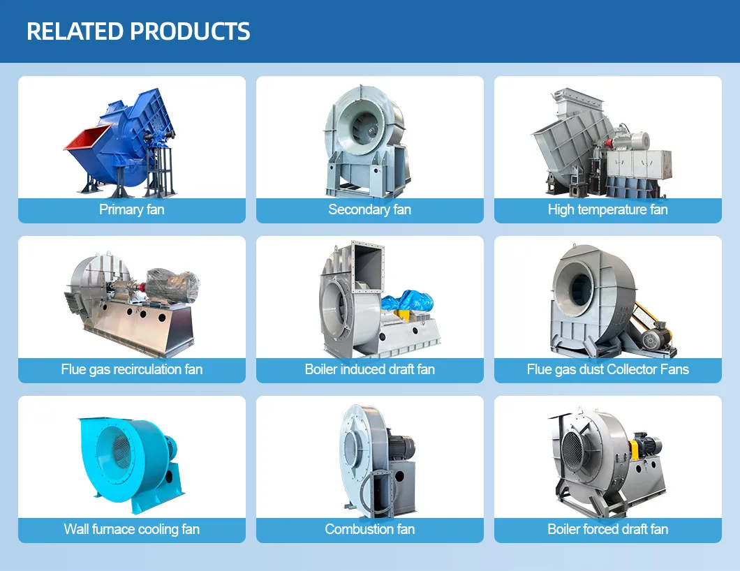Customize Large Flow Low Noise Kiln Blowers Induced Draft Fans Smoke Exhaust Fans 4